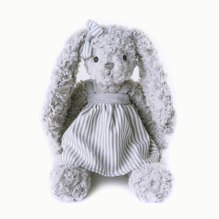 MUKAYIMO Gray Plush Dressing Rabbit Comfort Doll