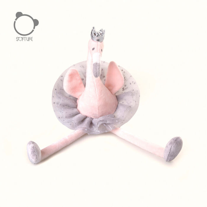 MUKAYIMO Ballet Skirt Flamingo Plush Toy