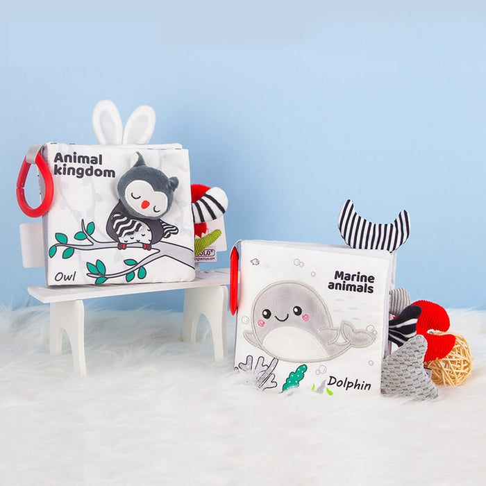 Black and White Tail Cloth Book / 2 pcs