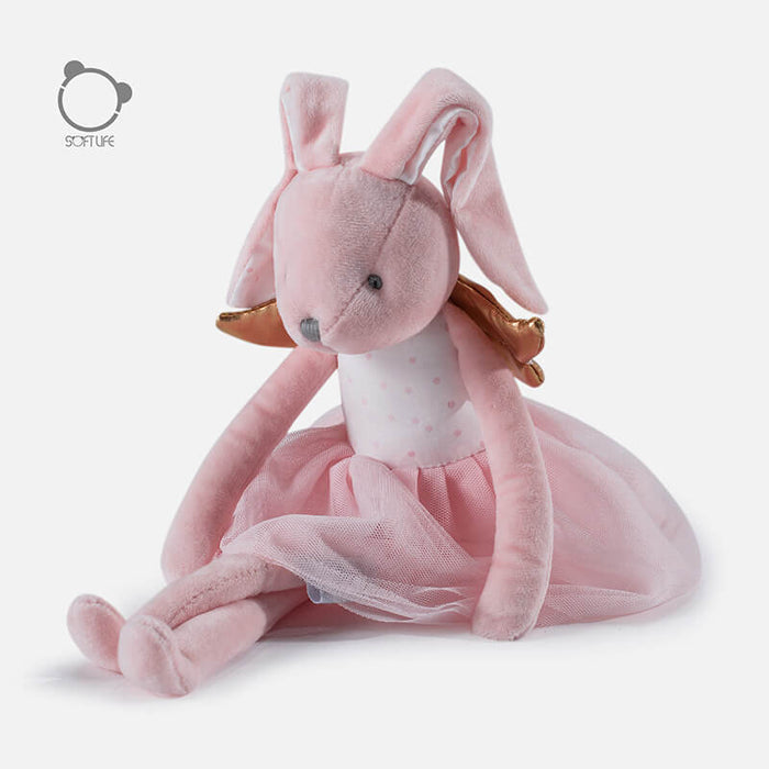 MUKAYIMO Wing Pink Bunny Plush Soothing Doll
