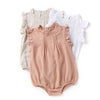 MUKAYIMO Baby Jumpsuit Linen Breathable Solid Color Romper