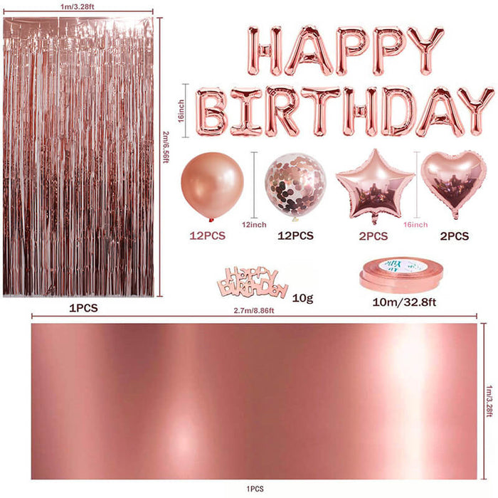 Rose Gold Tablecloth Party Decoration Scen