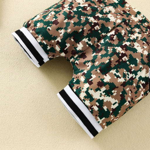 Fashion And Simple Children's Vest Camouflage Suit