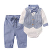 Spring New Boys' Fake Two-Piece Romper Vest Pants
