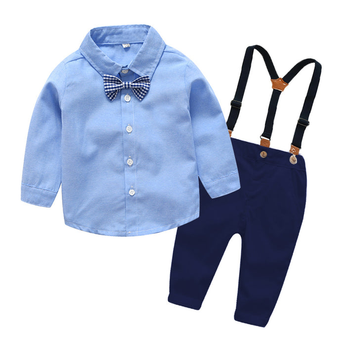 Children's Bow Tie Gentleman Suit Outing Clothes
