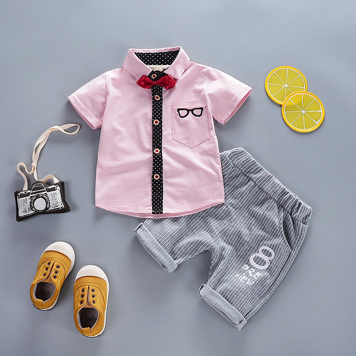 Children's Two-piece Short-sleeved Shorts