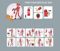 Mukayimotoys Simulation Fire-Fighting Suits for Boys and Girls and Wooden Simulation Fire-Fighting Equipment