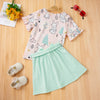 European And American Easter Girls T-shirt And Skirt Suit