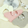 MUKAYIMO Card 360°Rotating Bib, Four-Layer Cotton Gauze Bib, Baby Saliva Towel/3 PCS
