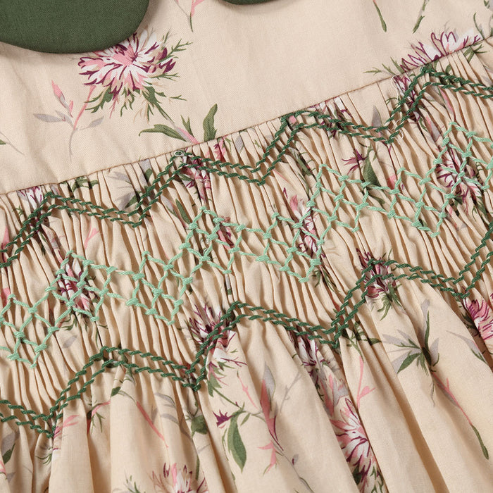 Handmade Cotton Long-sleeved Printed Princess Dress