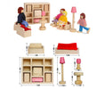 Mukayimotoys 1:12 Doll House Mini Wooden Toy Furniture Set