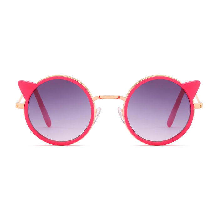Retro cartoon cat sunglasses fashion round children sunglasses