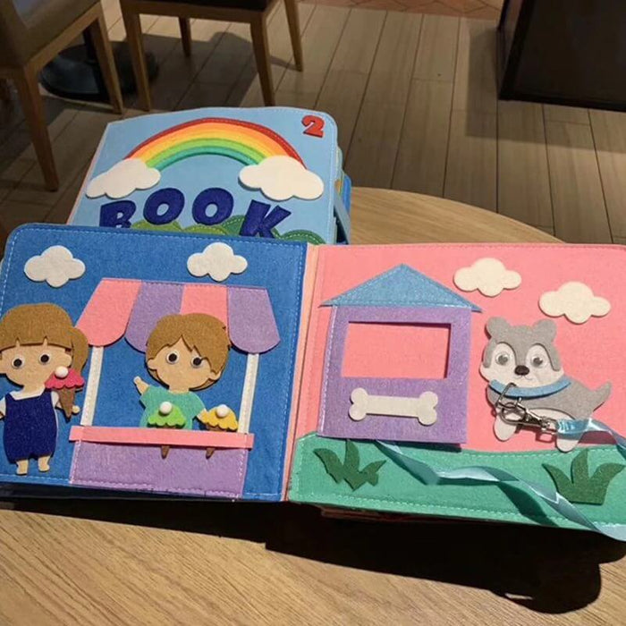 Montessori Series Rainbow Children's Felt Cloth Book