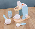 Mukaimo Coffee Machine Set Combination of Pot and Bowl Wooden Toys