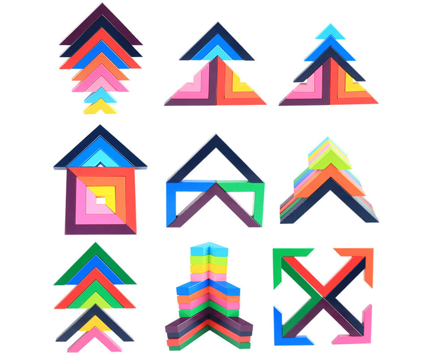 Mukaimo Colorful Right-angle Wood Blocks