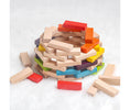 Mukayimotoys 54 Pieces of Wooden Building Blocks Stacked High