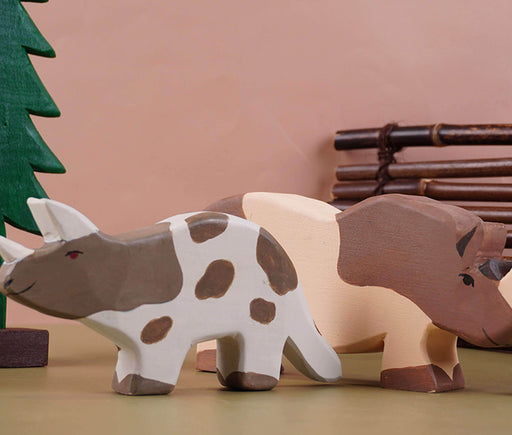 Mukayimotoys Handmade Solid Wood Carving Farm Set Series