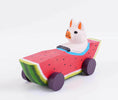 Mukayimotoys Pig Car Handmade Solid Wood Carved Animal Scooter