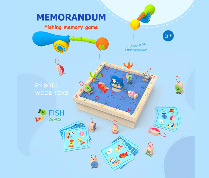 Mukayimotoys Two-In-One Memory Fishing Game